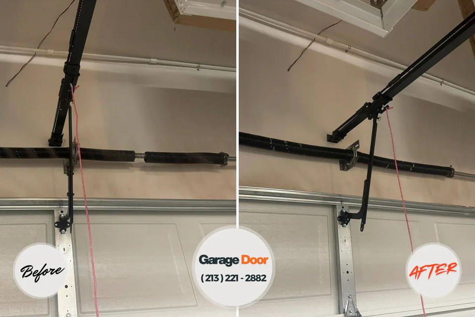 Before and after: garage door repair Demarest, NJ